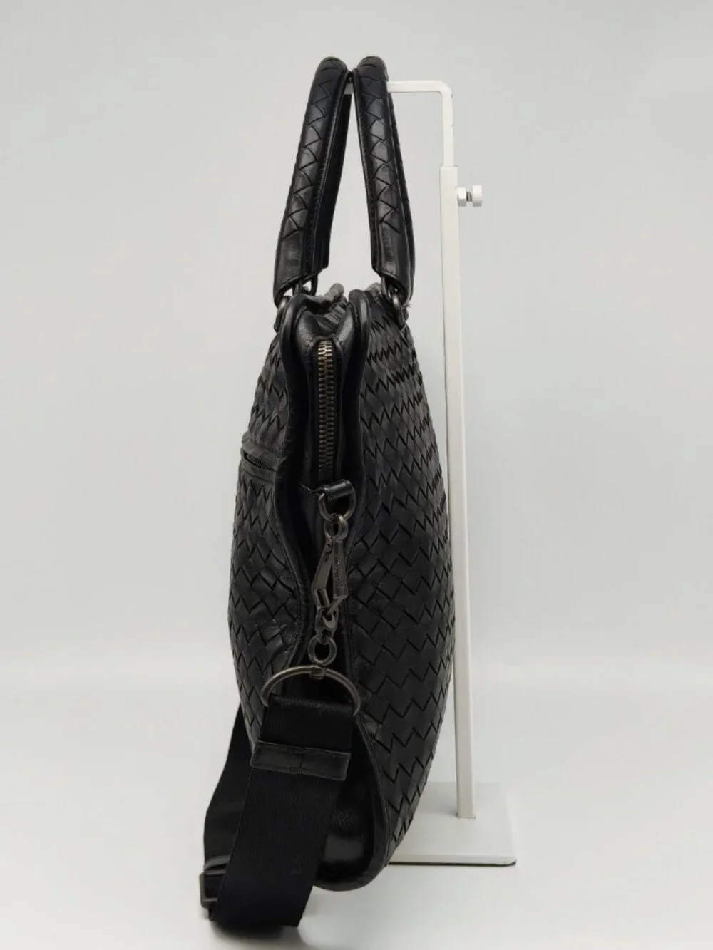 Bottega Veneta Intrecciato Black Leather Briefcase Business Laptop Bag